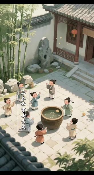 三年级上册必背小古文《司马光》#课堂笔记 #同步作文