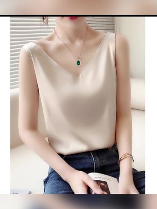 夏季V领吊带背心女内搭白色黑色打底上衣双肩吊带大码气质百搭#显瘦吊带 #背心 #百搭上衣 #显瘦上衣 #背心穿搭