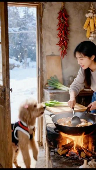 #AI给奶奶送鸡汤#孝顺的好孩子