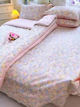 开学季换购季节 全新无印良品100棉四件套上市 清新典雅碎花风格 亲肤温馨又舒服##面料柔软舒适 #家纺床上用品 #床上四件套 #四件套 #好物推荐🔥