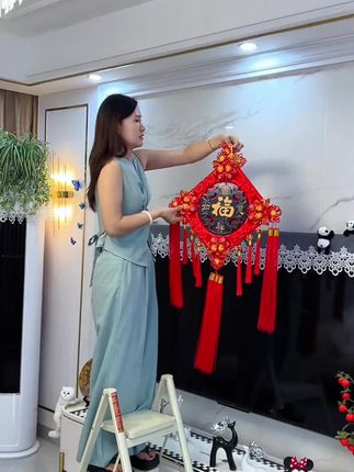 #三件套中国结#客厅装饰#居家好物 #软装搭配