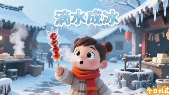 86二年级适学《滴水成冰》动画版|沉浸式听滴水成冰故事,趣味学成语,小学生一听就爱上~#儿童睡前故事 #传统文化 #成语故事 #原创动画 #dou上热门 @DOU+小助手 @DOU+上热门 @创作灵感小助手