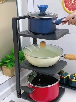 #厨房好物 #厨房置物架 #置物架#厨房多层锅具置物架#多层锅具置物