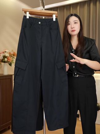 #弯刀裤 #休闲裤女 #秋冬穿搭 #小个子穿搭 #工装裤