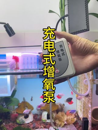 充电式增氧泵#鱼缸氧气泵 #增氧泵 #便携式增氧泵 #水族器材 #氧气泵