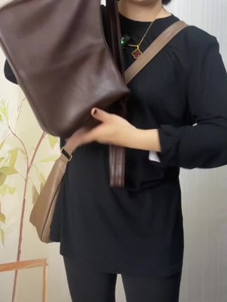 松弛感慵懒风大容量单肩托特包2025秋冬新款韩版简约百搭休闲女包#女包#大容量包包托特包#休闲包#包包