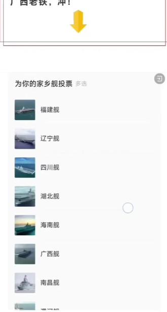 谁投:广西舰或者钦州舰一票,过年我回家给他/她.带公文包