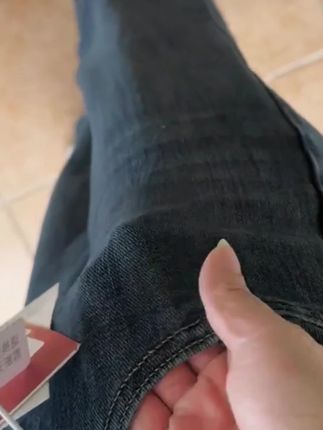 复古牛仔直筒裤女早秋新款窄版遮肉显瘦时尚百搭款高腰阔腿裤女#小个子牛仔裤#小个子窄版阔腿裤#小个子窄版牛仔裤#牛仔裤