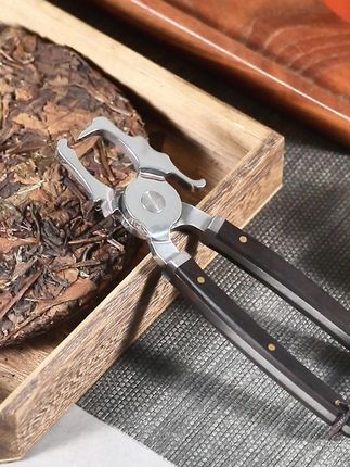 #茶钳 #茶刀 #撬茶 #实用工具 #茶饼 天盛堂不锈钢紫光檀茶钳撬茶器