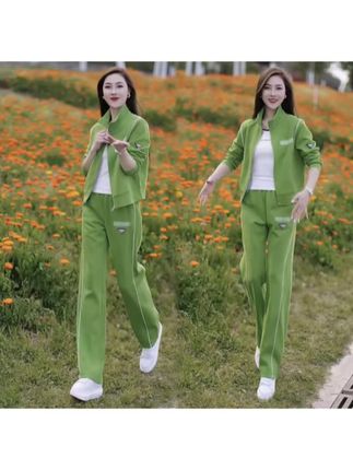 休闲运动套装#立领休闲长袖显瘦气质秋装卫衣#时尚运动服开衫广场舞#潮流时尚穿搭 #气质尽显女神范#运动套装穿搭