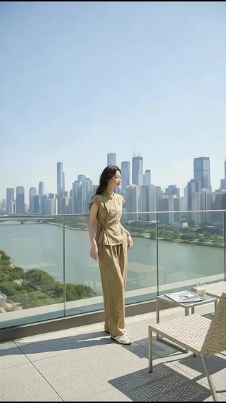 夏季 女 新中式 国风 妈妈装 上衣 直筒 阔腿裤 休闲 套装#妈妈装#阔腿裤#休闲穿搭 #新中式穿搭 #今天穿什么