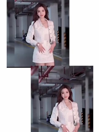 美式复古气质烫钻牛仔外套短裙女装2025春秋新款千金感辣妹套装裙#春秋新款#气质烫钻牛仔外套短裙#穿出女人味