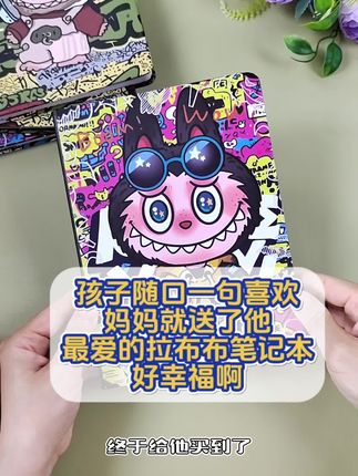 终于给孩子买到了他最爱的拉布布笔记本 点击视频下方购买同款#开学必备 #文具安利 #学生党必备 #拉布布 #拉布布笔记本