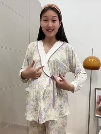 夏天真的太热了,还是优可丝面料的透气凉快 自带降温感 夏天怕热的姐妹们提前准备!#孕妈穿搭 #夏季月子服 #孕期