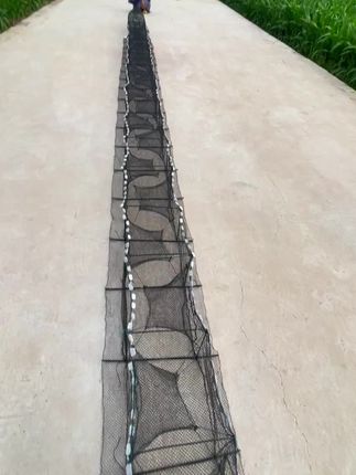 加粗小网眼有结盖笼地笼,加重双排水泥坠子地笼,下水快,不漂浮,逮鱼效果好#鱼虾笼 #地笼 #虾笼 #渔网 #有结地笼 虾笼有结网渔网鱼笼有结鱼网捕虾网加厚捕鱼笼逮螃蟹笼龙虾养殖笼
