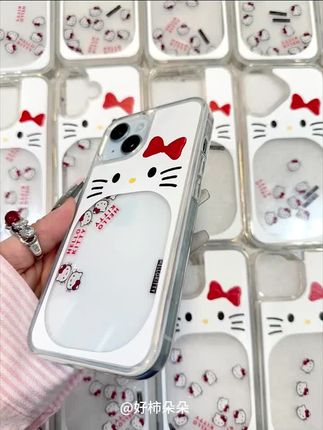 好可爱的挂绳流沙kitty手机壳,好朋友 送我谢谢#手机壳 #仙女必备 #3c数码 #防摔手机壳