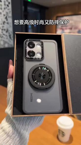 红米新款高级感手机壳 #红米Turbo5Max手机壳#新款透明镜头全包防摔支架5保护套#高级感红米手机壳