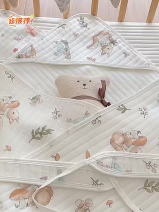 婧麒婴儿抱被初生纯棉襁褓包巾裹布春夏季产房包单新生宝宝包被#抱被 #包被 #婴儿抱被 #婴儿包被 #柔软亲肤
