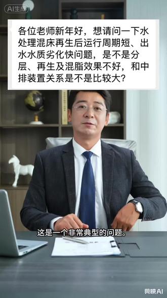 #电厂化学水处理 #混床设备 混床再生过程中中排出水不畅的影响