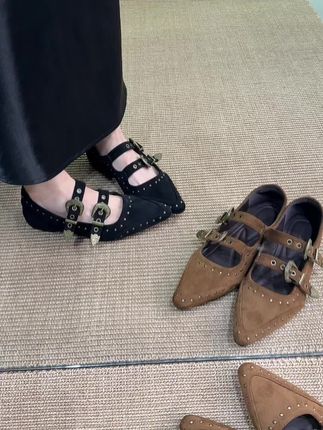 铆钉款#单鞋推荐 #单鞋女鞋 #单鞋好看又百搭 #鞋子好穿又百搭 #鞋子分享