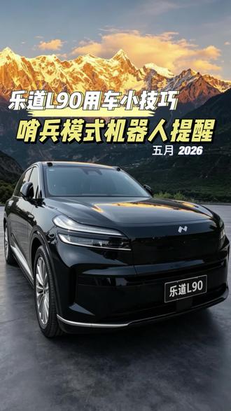 乐道L90哨兵模式机器人提醒,安全感拉满#真实生活分享计划 #乐道汽车 #乐道L90 #守卫模式 #用车小知识
