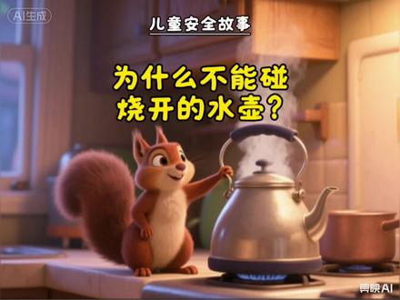 为什么不能碰烧开的水壶 #安全小知识 #儿童安全教育 #育儿启蒙 #亲子阅读 #抖音小助手
