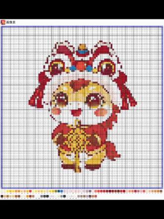 马年福娃拼豆图纸制作教程来啦#拼豆图纸 #新年拼豆 #拼豆 #醒图 #醒图创作者