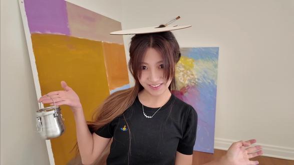 闲的无聊找点爱好vlog | 画画前先给找胡得禄弄了个时兴的发型
#vlog日常 #画家 #千万不要跟我学 #抽象艺术