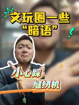 #文玩热门话题 #文玩 #文玩发烧友 文玩圈的一些暗语保姆级教学 别越界了 串友们!