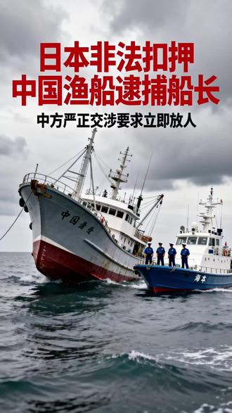 日本扣押我国渔船并逮捕船长! #国际局势 #军事科普