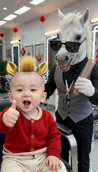 我的新发型好看吗? #AI 马年发财发型记 #随变ai随便玩 #我在抖音拍特效抖音玩法合伙人计划#AI新春游园会#AI创作浪潮计划