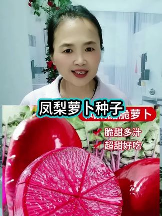 #凤梨萝卜种子 #脆甜多汁 #口感好 #红皮红心水果萝卜