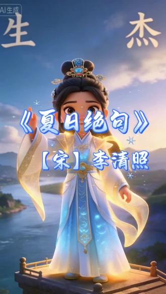 《夏日绝句》【宋】李清照#创作者中心 #创作灵感 #古诗 #上热搜 #古诗打卡