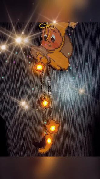 发光的星星人#晚安星星人 #拼豆