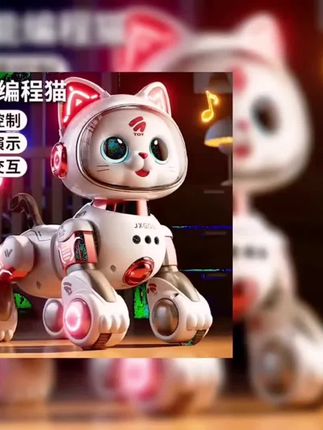 智能AI机器猫手势感应儿童玩具益智男女孩宝宝电动声控遥控可编程 "挂件玩偶 "可爱小熊 "钩针玩偶#玩具推荐 #也太可爱了吧 #卡通动漫