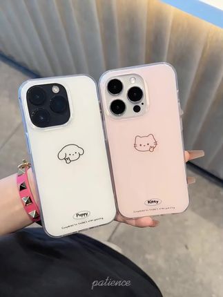 比耶✌️线条小猫小狗手机壳~也太可爱了吧! #这个手机壳真的长在我心巴上了 #情侣手机壳 #爱了爱了 #闺蜜同款手机壳