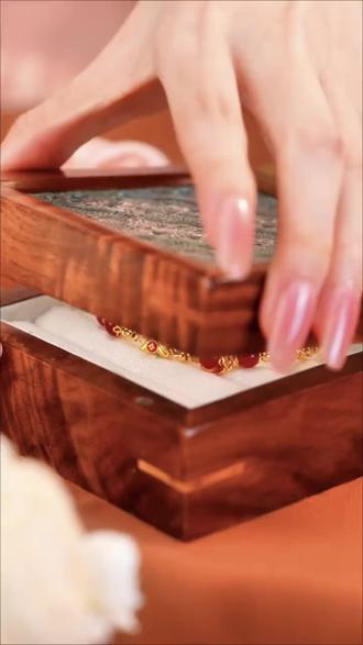 央创时尚本命年生肖马足金手链女款生日三八节38女神节礼物送女友#给力#同款#买它