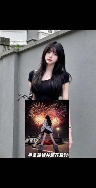 手持加特林烟花照豆包指令制作教程来啦#豆包 #豆包ai#豆包Ai#手持加特林