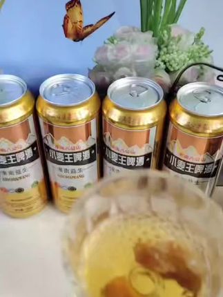 益生小麦王啤酒500ML*6听精酿灌装清爽8度臻选酿造品牌整箱装#强烈推荐 #好喝不贵 #每日分享