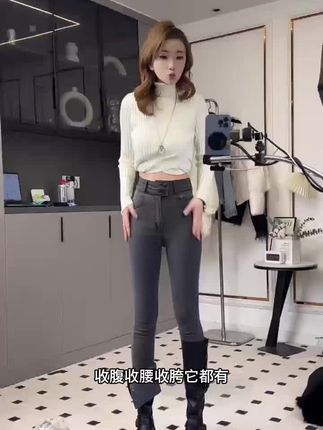 为什么这么多人找!这条高腰双扣铅笔裤? #牛仔裤 #百搭神裤 #裤子 #秋冬牛仔裤 #强烈推荐