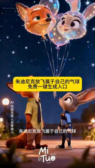 #即梦ai 以下是一些生成朱迪尼克放飞气球壁纸的关联词:
- 角色相关:朱迪、尼克、疯狂动物城、狐兔CP、兔子警官、狐狸先生。
- 气球描述:透明发光气球、星光气球、爱心气球、圆形气球、卡通头像气球。
- 场景氛围:深蓝色夜空、闪烁星星、暖黄色灯光、梦幻感、浪漫氛围、治愈氛围、暖色调。
- 壁纸属性:动态壁纸、高清壁纸、手机壁纸、平板壁纸、情侣壁纸。
- 制作相关:AI生成、壁纸教程、生成指令、制作入口、特效教程。