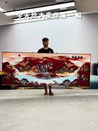 #客厅画 #沙发背景画 #装饰画 #艺术装饰画 #原创视频