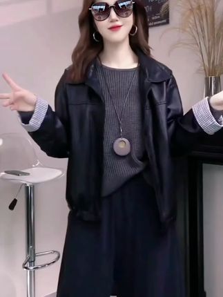 #时尚 #休闲 #百搭 #皮衣