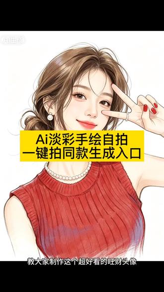 新头像这不就有了,好看又旺财的头像,Ai淡彩手绘自拍教程来了,一键生成AI淡彩手绘自拍特效入口#剪映 #Ai淡彩手绘自拍 #ai绘画女生头像 #女生头像ai绘画 #抖音Ai生成照片 淡彩手绘自拍Ai生成指令 Ai淡彩手绘自拍拍同款教程 淡彩手绘自拍Ai特效