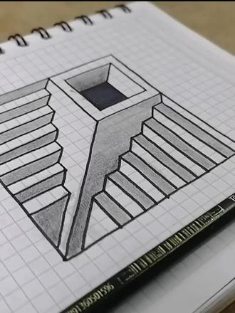 零基础也可以画出3d立体画 #科普#涨知识#绘画#科普一下#真实生活分享计划