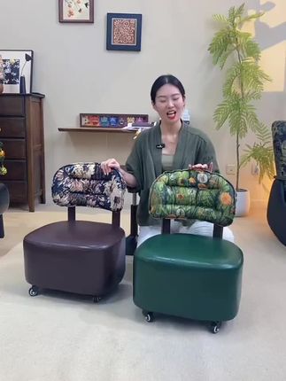 坐着就把家务干了#溜溜椅 #椅子 #实木家具