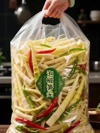 泡椒笋尖,酸辣脆爽超开胃 宝子们,这款笋尖口感绝了!切得粗细均匀,咬着脆生生的,泡椒的酸辣味渗得刚好,带着点鲜劲,不呛喉也不寡淡。 独立小包装干净,拆开就能吃,吃饭时配几口,或者嘴馋时嚼一根,都很解腻。追剧、聊天时摆一盘,酸辣开胃,越吃越想吃~#泡椒笋尖 #酸辣零食 #开胃小食 #笋尖 #下饭菜 @DOU+上热门 @