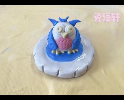今天制作猫头鹰🦉#陶艺作品 #手工制做