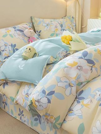 猫人全棉床上纯棉床单四件套床笠款被罩三件套被套床品可机洗单人