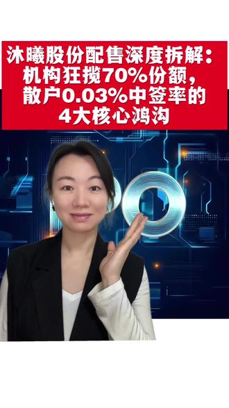 沐曦股份机构VS散户的分配秘密